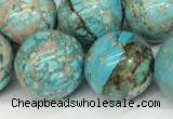 CDE1371 15.5 inches 14mm round sea sediment jasper beads wholesale