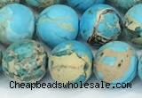 CDE1379 15.5 inches 10mm round matte sea sediment jasper beads