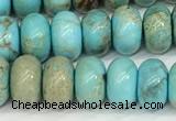 CDE1401 15.5 inches 5*8mm rondelle sea sediment jasper beads