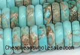 CDE1404 15.5 inches 3.5*10mm rondelle sea sediment jasper beads