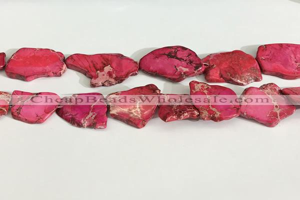 CDE1433 25*35mm - 35*45mm freefrom sea sediment jasper slab beads