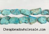 CDE1434 25*35mm - 35*45mm freefrom sea sediment jasper slab beads