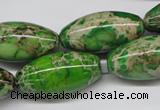 CDE148 15.5 inches 15*30mm rice dyed sea sediment jasper beads