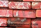 CDE1481 15.5 inches 4*13mm cuboid sea sediment jasper beads