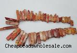 CDE1500 Top drilled 8*20mm - 10*55mm sticks sea sediment jasper beads