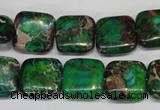 CDE193 15.5 inches 14*14mm square dyed sea sediment jasper beads