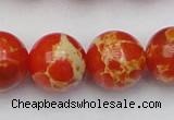 CDE2009 15.5 inches 22mm round dyed sea sediment jasper beads