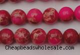 CDE2013 15.5 inches 8mm round dyed sea sediment jasper beads