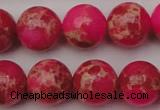 CDE2016 15.5 inches 14mm round dyed sea sediment jasper beads