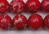 CDE2029 15.5 inches 18mm round dyed sea sediment jasper beads