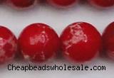 CDE2032 15.5 inches 24mm round dyed sea sediment jasper beads