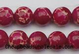 CDE2037 15.5 inches 12mm round dyed sea sediment jasper beads