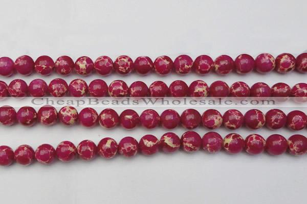 CDE2038 15.5 inches 14mm round dyed sea sediment jasper beads