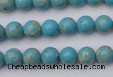 CDE2055 15.5 inches 4mm round dyed sea sediment jasper beads