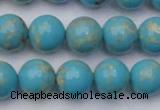 CDE2059 15.5 inches 12mm round dyed sea sediment jasper beads