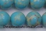 CDE2064 15.5 inches 22mm round dyed sea sediment jasper beads