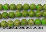 CDE2066 15.5 inches 4mm round dyed sea sediment jasper beads