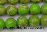 CDE2071 15.5 inches 14mm round dyed sea sediment jasper beads