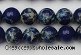 CDE2091 15.5 inches 10mm round dyed sea sediment jasper beads