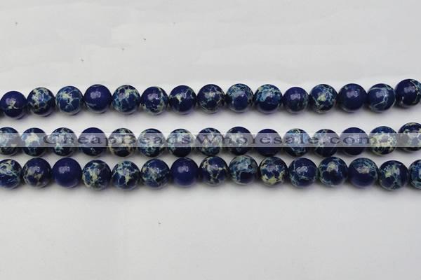 CDE2093 15.5 inches 14mm round dyed sea sediment jasper beads