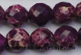 CDE2148 15.5 inches 22mm faceted round dyed sea sediment jasper beads