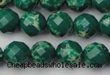 CDE2202 15.5 inches 10mm faceted round dyed sea sediment jasper beads