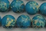 CDE2237 15.5 inches 16mm round dyed sea sediment jasper beads