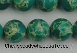 CDE2247 15.5 inches 14mm round dyed sea sediment jasper beads