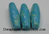 CDE2302 17*55mm rice sea sediment jasper beads wholesale