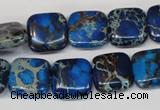 CDE238 15.5 inches 14*14mm square dyed sea sediment jasper beads