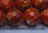 CDE2503 15.5 inches 20mm faceted round dyed sea sediment jasper beads