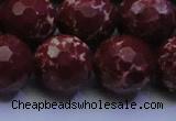 CDE2531 15.5 inches 20mm faceted round dyed sea sediment jasper beads