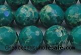 CDE2565 15.5 inches 16mm faceted round dyed sea sediment jasper beads