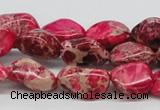 CDE26 15.5 inches 10*20mm nuggets dyed sea sediment jasper beads