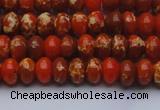 CDE2601 15.5 inches 7*10mm rondelle dyed sea sediment jasper beads