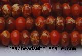 CDE2603 15.5 inches 10*14mm rondelle dyed sea sediment jasper beads