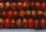 CDE2604 15.5 inches 12*16mm rondelle dyed sea sediment jasper beads