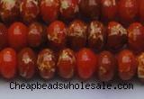 CDE2605 15.5 inches 13*18mm rondelle dyed sea sediment jasper beads