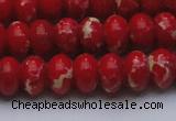 CDE2621 15.5 inches 13*18mm rondelle dyed sea sediment jasper beads