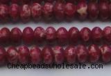 CDE2624 15.5 inches 5*8mm rondelle dyed sea sediment jasper beads