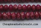 CDE2625 15.5 inches 7*10mm rondelle dyed sea sediment jasper beads