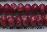 CDE2630 15.5 inches 15*20mm rondelle dyed sea sediment jasper beads