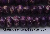 CDE2636 15.5 inches 12*16mm rondelle dyed sea sediment jasper beads