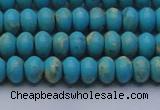 CDE2640 15.5 inches 5*8mm rondelle dyed sea sediment jasper beads