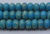 CDE2649 15.5 inches 7*10mm rondelle dyed sea sediment jasper beads