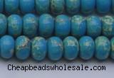 CDE2650 15.5 inches 8*12mm rondelle dyed sea sediment jasper beads