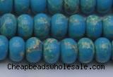 CDE2651 15.5 inches 10*14mm rondelle dyed sea sediment jasper beads