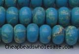 CDE2652 15.5 inches 12*16mm rondelle dyed sea sediment jasper beads