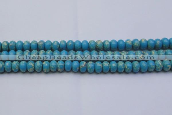 CDE2652 15.5 inches 12*16mm rondelle dyed sea sediment jasper beads