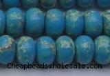 CDE2653 15.5 inches 13*18mm rondelle dyed sea sediment jasper beads